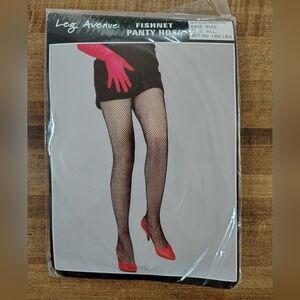 Leg Avenue Black Fishnet Pantyhose Y2K